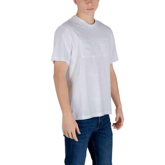 EA7 Emporio Armani White Cotton Men's T-Shirt